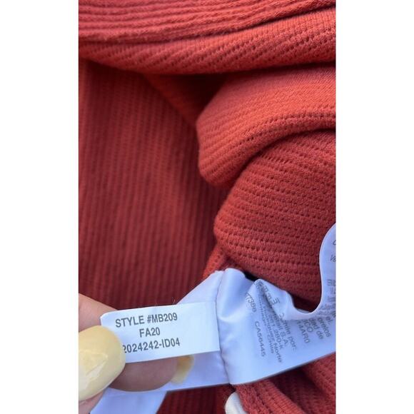 Madewell Midi Dress Size XXL Burnt Orange Etruscan Clay Ribbed Organic Cotton - Picture 5 of 7